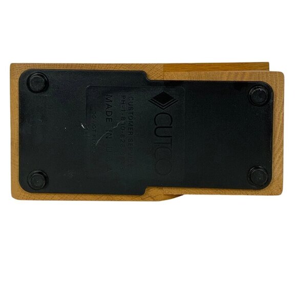 Cutco Honey Oak Wood 4-Slot Knife Block Kitchen Storage Organizer Made in USA - Picture 6 of 7